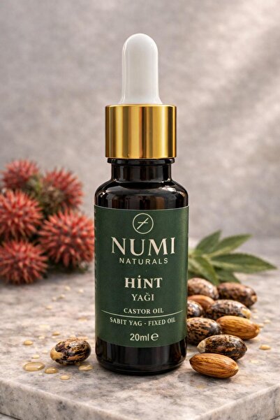 NUMI Naturals Hint Yağı 20 ml %100 Saf Castor Oil – Saç, Kaş, Kirpik ve Cilt ...