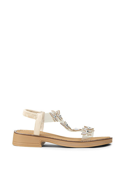 Deery Women's Beige Transparent Sandals