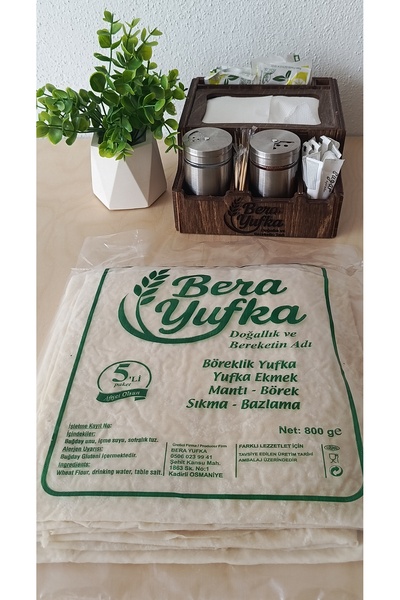 Bera Yufka Beyaz Değirmen Unundan El Açması Katkısız Yaş Böreklik Yufka 2 Pak...