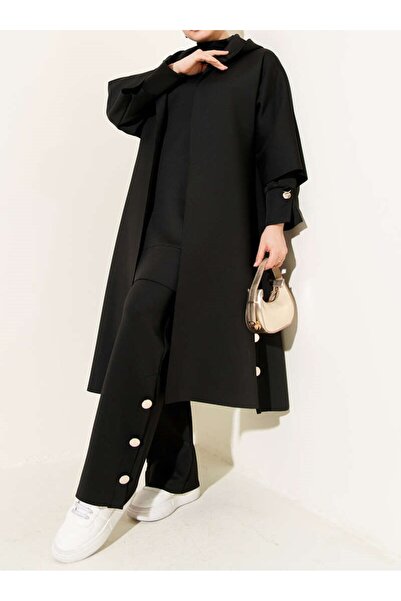 Burcia Scuba Long Cardigan Triple Set