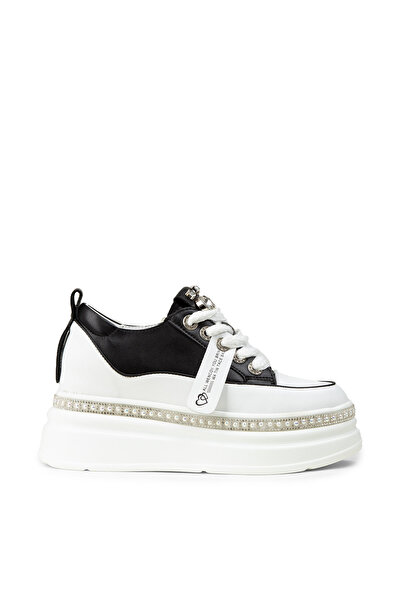 Deery Women's Black Hidden Heel Sneaker Shoes