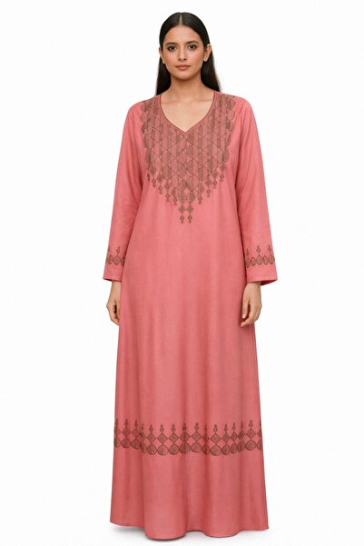 Kareem Miss Salma Women's Cotton jalabiya with luxurious oriental embroidery,...