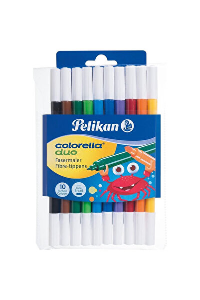 Pelikan Colorella Duo Double Color Felt Tip Pen 10 Pieces
