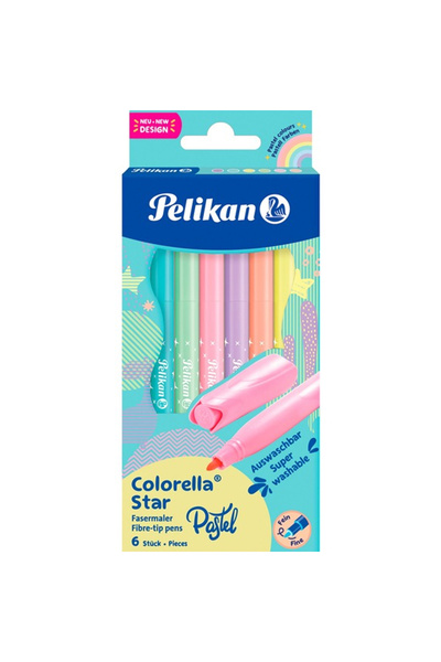 Pelikan Felt-Tip Pens Colorella Pastel 6 Pastel Colors