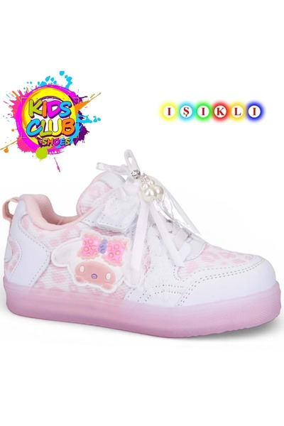 KOCAMANLAR Kuromi Lighted Orthopedic Kids' Sports Shoes White
