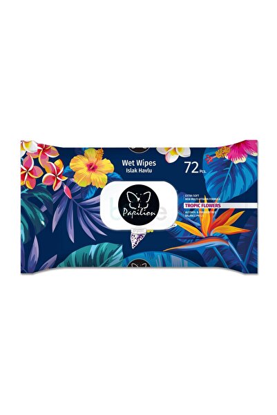 Papilion Tropic Flowers Wet Wipes 72 Pcs