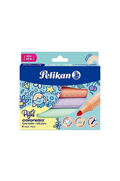 Pelikan Felt-Tip Pen Colorella Pastel Jumbo 6 Pastel Colors