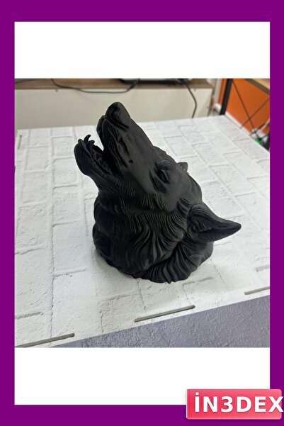 İN3DEX 3D Embossed Bear Wall Sculpture Black Decorative Object