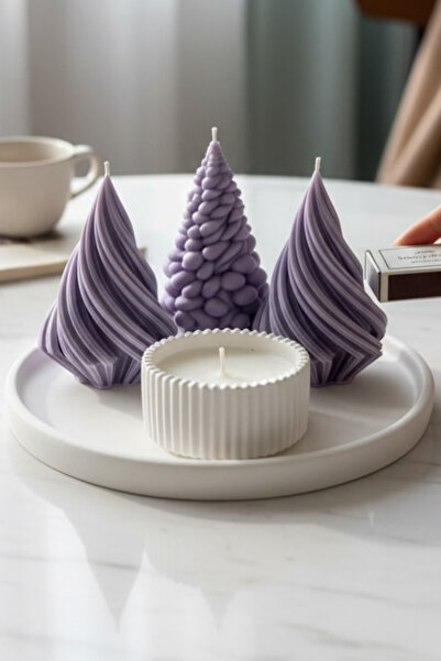 Natura Home Decor Nordic Dekoratif Mum Seti – Minimal Masa Dekoru