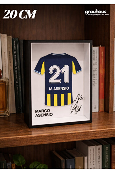 GRAUHAUS Жълто-синьо Марко Асенсио 21 Декорация за футболни фенове – за бюро ...