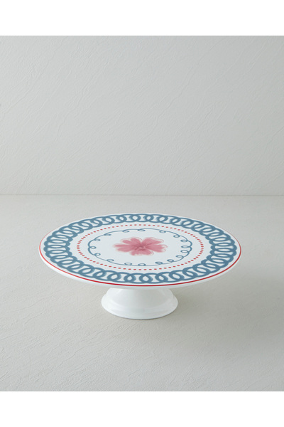 English Home Floreline Bone Porselen Ayaklı Kek Standı 30 cm Renkli