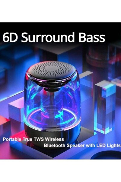 Bonic Mini Portable Bluetooth Speaker TWS Wireless Speaker with LED Colorful ...