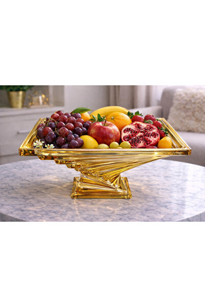 Generic Elegant glass fruit bowl with a high base – perfect for entertaining ...