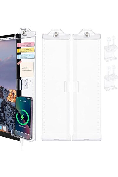 Arabest 2-Piece Acrylic Monitor Memo Boards, Sticky Note Holder for Computer ...