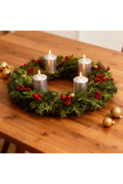 Vog und Arths Set lumanari - argintiu, fara parfum - 4 x 45 g