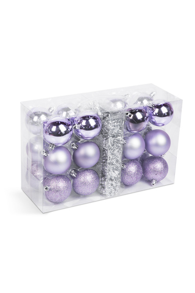 FAMİLY Set decorațiuni de brad - violet - 26 buc / set