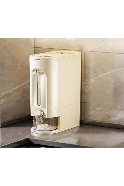 Arabest 25 Lbs Rice Dispenser with Measuring Cup, Large Cereal Dry Food Stora...