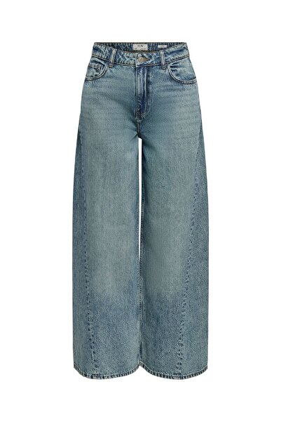 JDY Jeans mit weitem Bein JDYCARINA Hohe Taille Weiter Beinschnitt Jeans