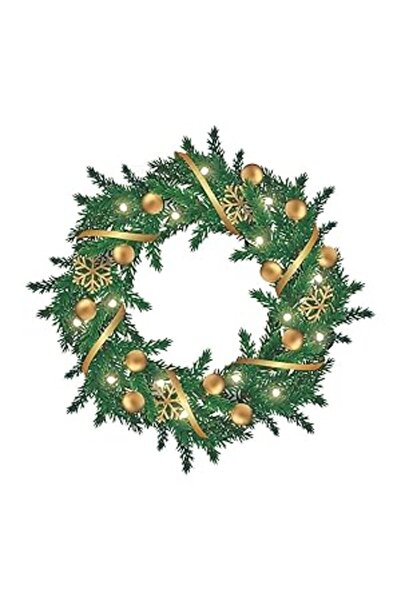 Arabest Wall Decals: Christmas Wreath Peel & Stick by commomy