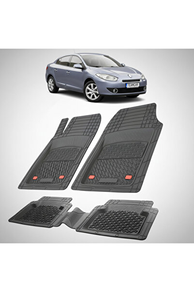 TEAMCAR Πατάκια δαπέδου συμβατά με Renault Fluence 1 Sedan 2009-2013 | Μαύρο