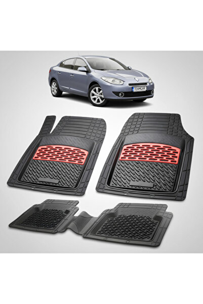 TEAMCAR Πατάκια δαπέδου συμβατά με Renault Fluence 1 Sedan 2009-2013 | Κόκκινα