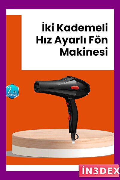 İN3DEX 2200 Watt Ac Motor Hair Dryer and Styling Device