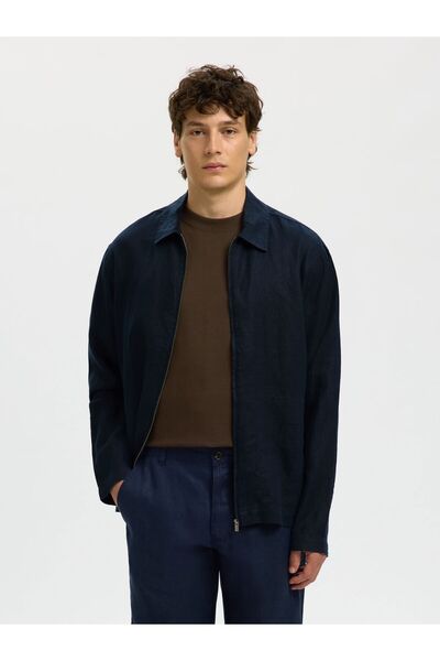 SELECTED Leichte Jacke Leinen