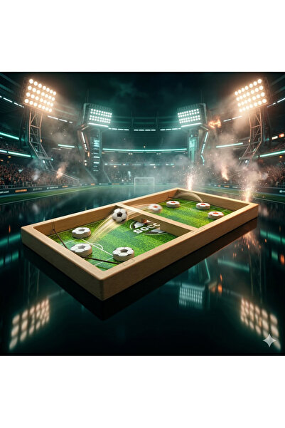 Bionic Wooden Fast Sling Puck Game – 2 Player Tabletop Soccer Catapult Family...