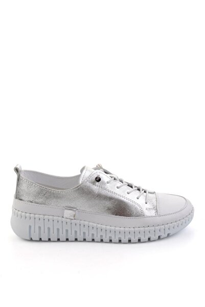 Bambi Lame Hakiki Deri Kadın Sneaker K01045250303