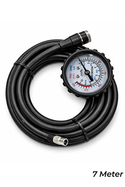 Generic 7M Air Compressor Hose with Gauge Quick Connect Tire Inflator Hose 15...