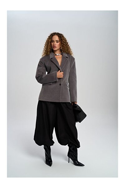 LC Waikiki Kaela Bel Seated Gray Blazer