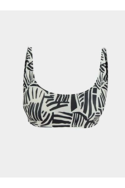 LC Waikiki UV Protective Women's Bikini Top with Patterned Removable Pads (S4)