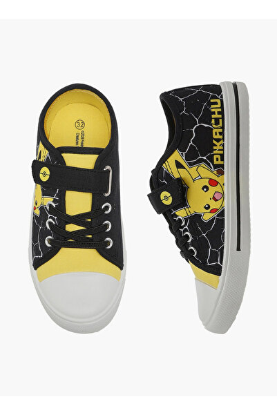 Pokemon أحذية رياضية للأولاد مزودة بشريط لاصق للكاحل