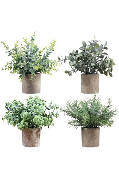 Arabest Mini Faux Plants,for Home ,Bedroom, Office Desk ,Bathroom ,Farmhouse ...
