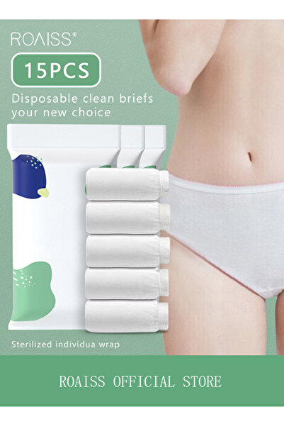 ROAISS 15 Pack Set Women's Disposable Briefs Pregnant Confinement Postpartum ...