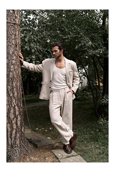 LC Waikiki Carlo Natural Linen Men's Blazer