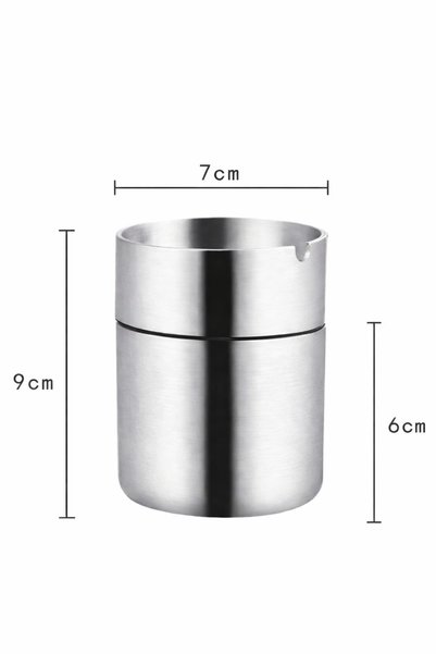 VARELİA Premium Series Stainless Steel Decorative Ashtray Cafe Ashtray Ash Tray Auto Ashtray Odorless Ashtray