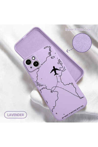 Hontinga غطاء هاتف من السيليكون الناعم متوافق مع iPhone 14 Plus، مزود بنمط طي...