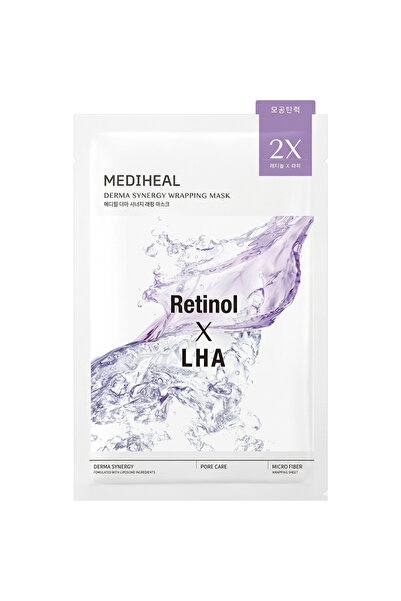 Mediheal Derma Synergy Wrapping Sheet Mask Retinol X LHA Pore Face Mask 25 ml