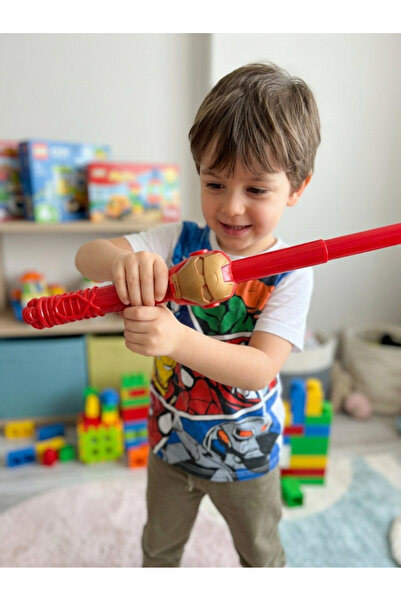 Tıfıl Toys Demir Adam Kahramını Temalı Işıklı Sesli Sensörlü Oyuncak Silahı