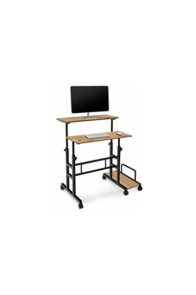 Vivense Yükseklik Ayarlı Laptop Masası, Atlantik Çam, 80X60