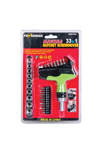 POWER MAN Powerman 33 pcs Adjustable Ratchet Screwdriver