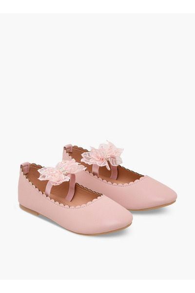 Flora Bella by Shoexpress Girls Flower Embellished Ballerina Shoes