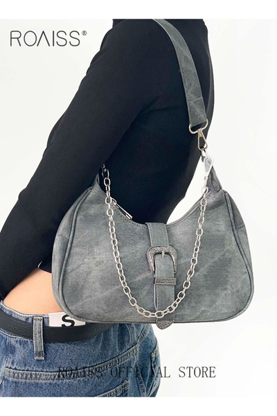 ROAISS Women Single Shoulder Underarm Bag Large Capacity Practical and Durabl...