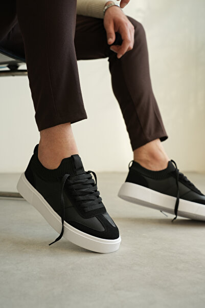 BESKAR Kb 010 Kuback Black Leather Casual Men's Shoes