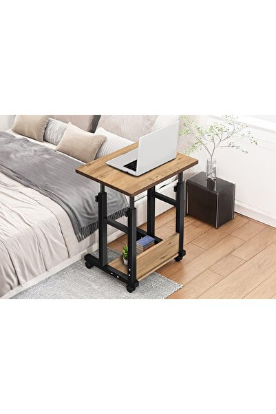 Vivense Yükseklik Ayarlı Raflı Çalışma Masası, Atlantik Çam, 60X40