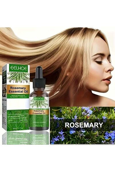 EELHOE زيت إكليل الجبل لنمو الشعر، زيت إكليل الجبل العطري، يغذي فروة الرأس، ي...
