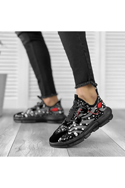 Erceka Men's Daily Sneakers , lace-up, canvas, black, DH52