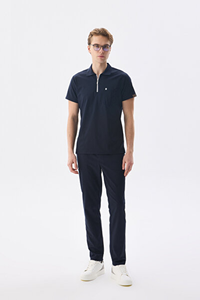 Class Üniforma Uniformă medicală pentru bărbați cu guler polo, bleumarin, mat...