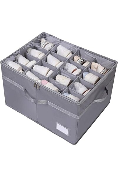 Arabest منظم أحذية للخزانة، صندوق تخزين كبير للأحذية يتسع لـ 16 زوجًا، فواصل ...